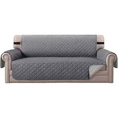 BellaHills luksus stepēts dīvāna aizsargpārklājs, ūdens izturīgs mēbeļu pārvalks, izturīgs un izturīgs pret netīrumiem - 190 cm x 53 cm akmens zils