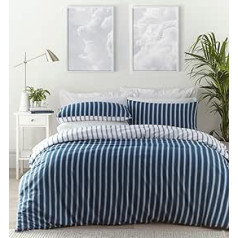 Portfolio Home Harvard Blue Stripe segas pārvalka komplekts King Size Reversable