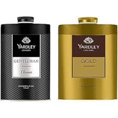 SSR Yardley London Gold dezodorējošs talka pulveris ar Gentleman talka pulveri vīriešiem 250g (2 iepakojumā)