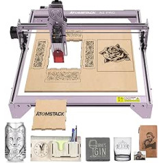 Atomstack A5 Pro lāzergravēšanas iekārta 40 W, CNC lāzergravētājs, lāzera griezējs, acu aizsardzība, fiksēta fokusa lāzera griezējs kokam, metālam, DIY, roku darbs, liela gravēšanas virsma 410 x 400 mm
