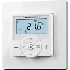 HOMEPILOT — termostats Premium smart, Wandthermostat mit Funk z. B. für Fußbodenheizung, Unterputz 230V, Smart Home Heizungssteuerung (App, Alexa, Siri un Google Assistant), izmantojot Gateway möglich