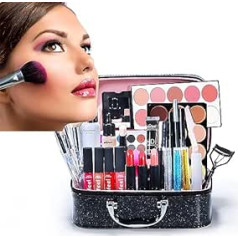 AFGSsm Make up set for women, make-up set women, make-up case for girls, make-up with eyebrow cream, eye shadow, lipstick, lip gloss, mascara (34 pieces)