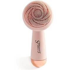 Esmes Facial Cleansing Brush with Massage Function, Silicone Brush, Firming Face Massager, Hygienic and Skin-Friendly Face Care, 100% Waterproof, Pink/Rose Gold