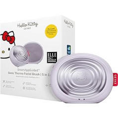 ‎Geske GESKE x Hello Kitty SmartAppGuided™ Sonic Thermo sejas suka, 5 vienā, ādas tīrīšana, tīrīšanas birste ar siltuma funkciju, sejas masāža, elektriskā sejas birste, sejas tīrīšanas ierīce