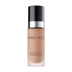 Malu Wilz Velvet Touch Foundation Cinnamon Beauty 30ml I Skincare Cream Make-up nevainojamai sejas krāsai I Noslēpj nelīdzenumus, tumšos lokus, grumbas