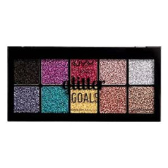 Nyx Professional Makeup Glitter Goals Cream Pro Palette - Glitter Eyeshadow Palette, Ļoti pigmentēta acu ēnu palete, Mirdzošas krāsas, 112 g