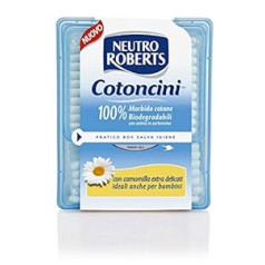 ‎Neutro Roberts Neutro Roberts cotoncini-soft 100% kokvilna, bioloģiski noārdāma, ar integrētu kartiņu, kumelīte, piemērota arī mazuļiem - 100 gab.