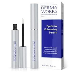 Dermaworks serums uzacu augšanai, serums uzacu uzlabošanai, ātra uzacu augšana - aug pilnīgākas, biezākas uzacis, ataudzē retās uzacis - 100% dabīgs!