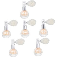 Angoily Pack of 6 Body Airbag Powder Mini Smaržu Atomiser Pudelītes Dekorācijas instrumenti Kosmētikas mirdzoša smidzināšanas pudele Highlighter Sparkle Bridal Body Powder Lightness