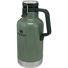 Stanley Unisex - Adult Classic Easy-Pour Thermal Insulated Stainless Steel Growler, Hammertone Green, 1900ml