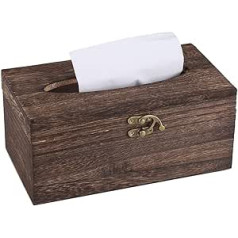 Wooden Tissue Box, 1 Piece Wooden Retro Tissue Box, Paper Napkin Holder, Home Office, Car, Decoration, Bathroom, Tissue Dispenser (#1)