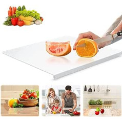 Acrylic Chopping Boards with Stop Edge for Kitchen Counter, Transparent Cutting Mats, BPA-Free, Non-Slip