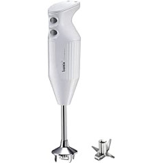 bamix Hand Blender Set M160 ONE with Stainless Steel Multifunctional Knife, 160 Watt, 2 Levels, Made in Switzerland, White