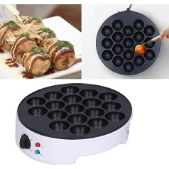 Wakects Electric Takoyaki Machine 18 Holes 750W Non-Stick Kitchen Electric Machine Two Sided Heating for Making Japanese Takoyaki (#2)