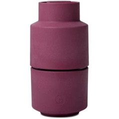 CrushGrind Billund Inverted Spice Mill and Herb Mill with Adjustable Grinding Level - Ceramic Grinder - Salt and Pepper Mill (Beetroot)