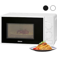 Bomann Microwave with 20 L Cooking Chamber and Cooking Room Lighting Microwave with 6 Power Levels Microwave with 30 Minute Timer Microwave with Diameter 24.5 cm Turntable 700 W MW 6014 CB White