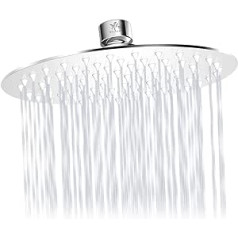 Welan Shower Head Rain Shower, 30 cm Rain Shower Head 304 Stainless Steel Round Shower Head Rain Shower with Anti-Blocking Silica Gel