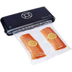 AmazonBasics - Vacuum Sealer, 30 cm šuve + vakuuma maisa rullis, melns