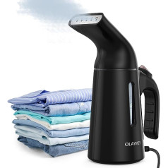 OLAYMEY Steamer GY169 Steam Iron Clothes Steamer Fast Wrinkle Remover, Steam Brush Wrinkle Remover Small Appliances Suitable for Travel, Office and Home, Black