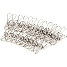 Rosenice Clothes Pegs Stainless Steel 20 Pieces Shatterproof Rust-Proof