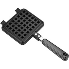 Aramox Rectangular Double Sided Waffle Maker for Kitchen Waffle Baking Tray Waffle Iron