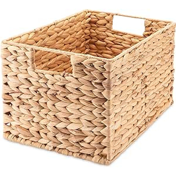 Decorasian basket storage braided from water hyacinth - seaweed, rectangular.