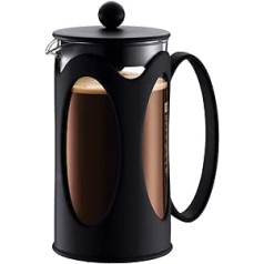 Bodum Kenya coffee maker with French press system, permanent stainless steel filter) black, 1,0L