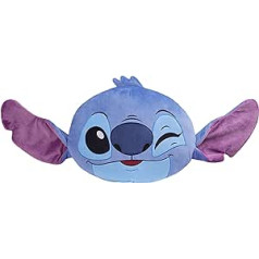 Disney Lilo un Stitch dekoratīvais spilvens ar pildījumu un pārsegu, 3D bērnu istabas spilvens, dīvāna spilvens, gultas spilvens, šūšanas lietas meitenēm (zilā dūriena seja)