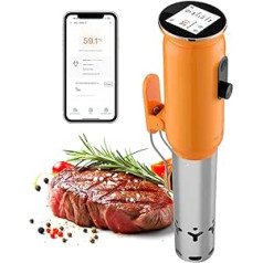 INKBIRD WiFi Sous Vide Garer ISV-101W, 1000 vatu Sous Vide, 3D ūdens cirkulācijas apkure, Sous Vide stienis ar lietotņu iepriekš iestatītām izvēlnēm, pavārgrāmatas funkcija, iepriekšējs trauksmes signāls vārīšanās beigās