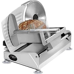 Electric Stainless Steel Sausage Slicer, Bread Slicer, Foldable (Sausage Cutter, Cutting Thickness 0-15 mm, Serrated Edge, Firm Stand, Electric Knife)
