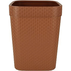 ASelected Rattan Pattern Waste Paper Bin - Rubbish Bin for Bedroom, Bathroom, Office or Home (Orange)