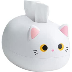 BSTCAR Kawaii Cat Tissue Box 22 x 16 x 13 cm for Bathroom, Living Room, Bedroom, Car and Office