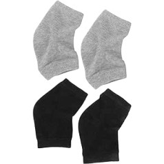 Minkissy 4 pairs of gel heel socks, gel moisturizing socks, spa socks for dry feet, dry cracked oil socks, soothing spa socks with lining, enriched socks, aloe socks