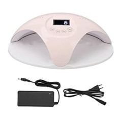 ‎Anggrek LED nagu gaisma, 24gab gaismas mikroshēmas LED gēla nagu lampa 48W noņemama magnētiskā bāze Dual Light Source Sensory Nail Light Pink 100-240V (EU Plug)