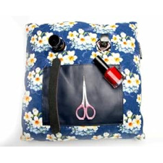 ‎Coz-E-Nailbar Navy Blue Floral Manicure Nail Cushion Hand Rest