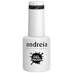 Andreia Semi-Permanent Nagu laka gēla laka krāsa 244 Black Glitter - Shades of Glitter Night - 10,5 ml