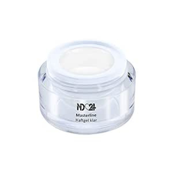 Nd24 Naildesign Masterline Clear Adhesive Gel - Ultra Strong Hold UV/LED - Studio Quality - Made in Germany - 15 ml