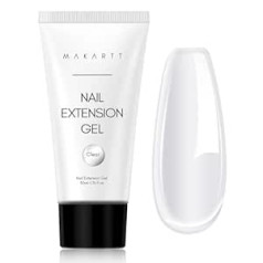 Makartt Poly Nail Gel 50ml Builder Gel Nail Extension White Pink Clear