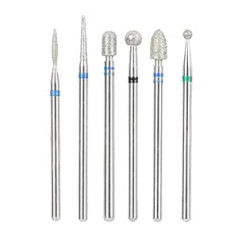 ‎Hurrise 5 kinds 6pcs/pack stainless steel nail art drill kit nail drill accessories manicure manicure tools nail art shop exquisite tools