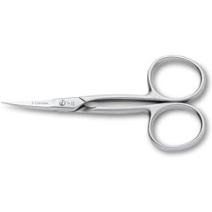 3 Claveles Nail Scissors Curved Nail Scissors with Thin Tip and Sharp Tip for Cuticles Fine Tip Stainless Steel Manicure No Tearing Skin 10cm 4cm