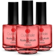 On Outlet Nails 3 x Nagu eļļa ar zemeņu aromātu 15 ml | Optimāla nagu un kutikulas kopšana | Izejas naglas