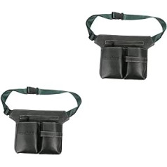 Angoily 2 pieces hairdresser bum bag hairdresser bags hairdresser bag hairdresser tool bag with belt scissors tool box hairdresser bag belt hair leather case belt bag leather bag