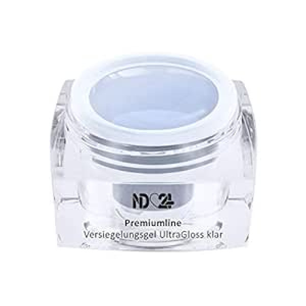 Nd24 Naildesign Premiumline Sealing Gel Ultragloss Clear - Finish Gel - Studio Quality Made in Germany - 15 ml