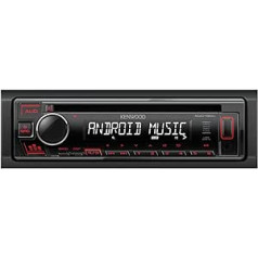 Kenwood KDC-130UB CD automašīnas radio ar RDS (augstas veiktspējas uztvērējs, USB, AUX ieeja, Android vadība, basa pastiprinājums, 4 x 50 vati)