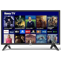 RCA Smart TV 24 collu televizors (Roku TV) HD Ready Dolby Audio trīskāršais uztvērējs Apple TV+ Netflix Disney+ YouTube Prime Video USB HDMI WiFi