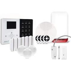 Atlantic's IPEOS KIT MAX MD-329R Home Alarm White / Black Sirène Full Sans Fil