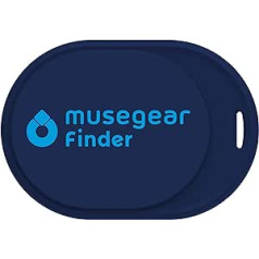 musegear Schlüsselfinder Mini mit Bluetooth App I Keyfinder laut für Handy in dunkelblau I Für iOS & Android I Schlüssel Finden