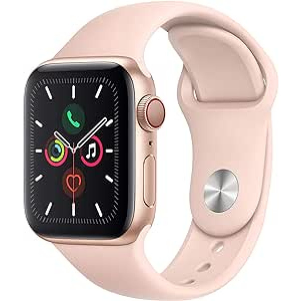 Apple Watch Series 5 40 mm (GPS + Cellular) — alumīnija korpuss zelta smilšu rozā sporta siksniņa (atjaunota)