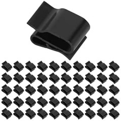 50/100 Pieces Cable Clips, Solar Panel Cable Plastic Edge Clip Electric Cable Ties, PV Wire Clip, Photovoltaic Panel Wire Clamps, Trailer Frame Wire Clamp, Black (Pack of 50)