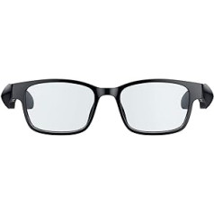Razer Anzu Smart Glasses (rechteckige, kleine Gläser) - Audio-Brille mit Blaulicht- oder Sonnenschutz-Filter (Integriertes Mikrofon + Lautsprecher, 5 Stunden Akku, spritzwassergeschützt) Schwarz